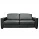 Sofá 2 Lugares Estocolmo 155cm Couro Negro G03 - Gran Belo