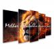 Kit Quadro Decorativo Animais Para Sala de Estar 78x42cm A109 - Pallazio