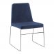 Cadeira Decorativa Sala de Jantar Anne Linho Azul Marinho G17 - Gran Belo