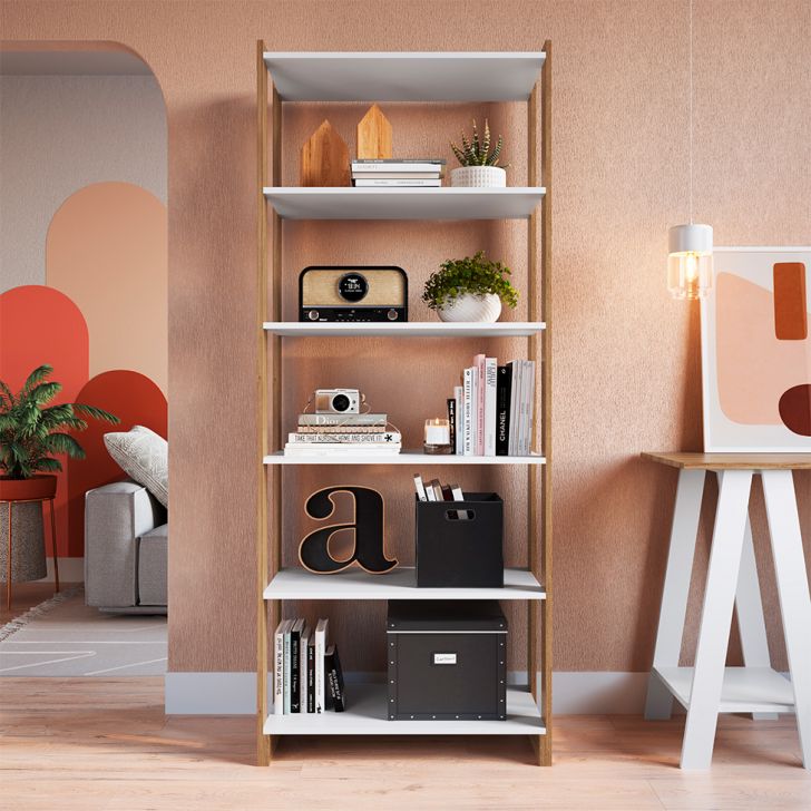 Estante Gaia Branca e Mel