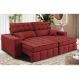 Sofá Retrátil e Reclinável 2,00m Molas Ensacadas e Costura Tripla Cama inBox Nobre Suede Vermelho