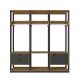 Guarda-Roupa Closet Modulado Titan 1 Porta 2 Gavetas Preto e Freijó