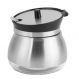 AÇUCAREIRO DE INOX E VIDRO COM COLHER 9X9CM
