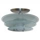 Lustre Luminária Plafon Redondo com 03 Vidros na cor Branco (Fosco) Ideal para Sala, Quarto, Cozinha, Banheiro - 30cm