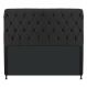 Cabeceira Estofada Cristal 195 cm King Size Com Capitonê Suede Preto - Amarena Móveis