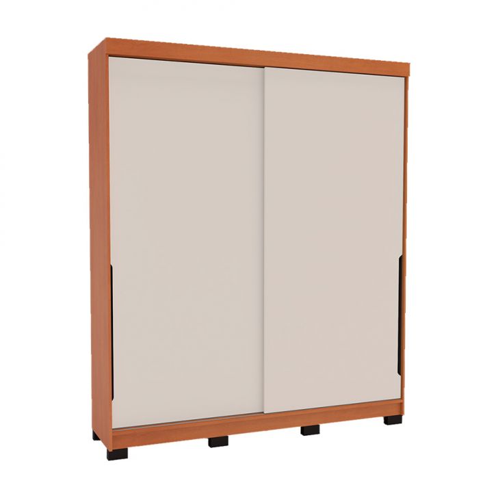 Guarda-roupa Casal Madrid 2 Portas 2 Gavetas Freijó E Creme