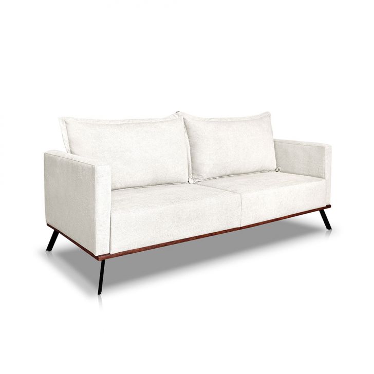 Image of Sofá 3 Lugares Zeus Linho Bouclê Off White 180 Cm PLA-MO895UP14XEJMOB