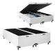 Baú Box Casal Bipartido - 44x138x188cm - Couro Branco