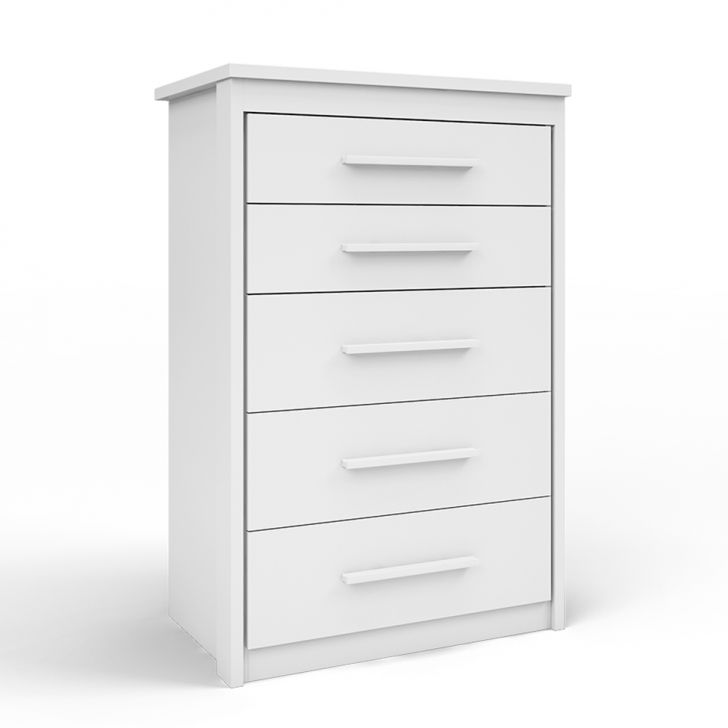Cômoda Elegance 5 Gavetas Branca