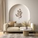 Quadro Escultura Line Flower 100x62 Marrom