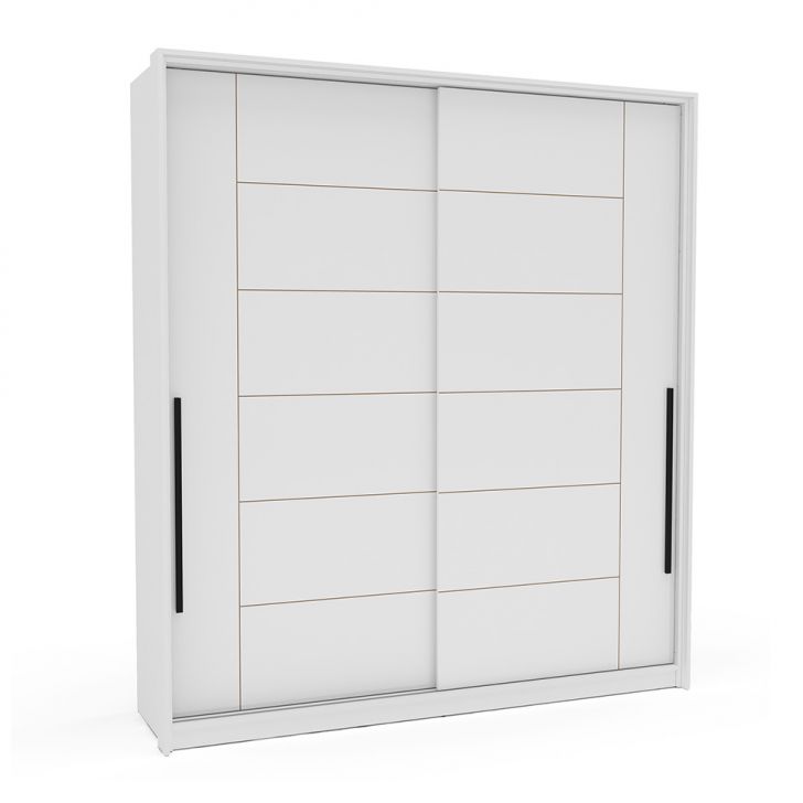 Guarda-roupa Casal Lisboa 2 Portas 2 Gavetas Branco