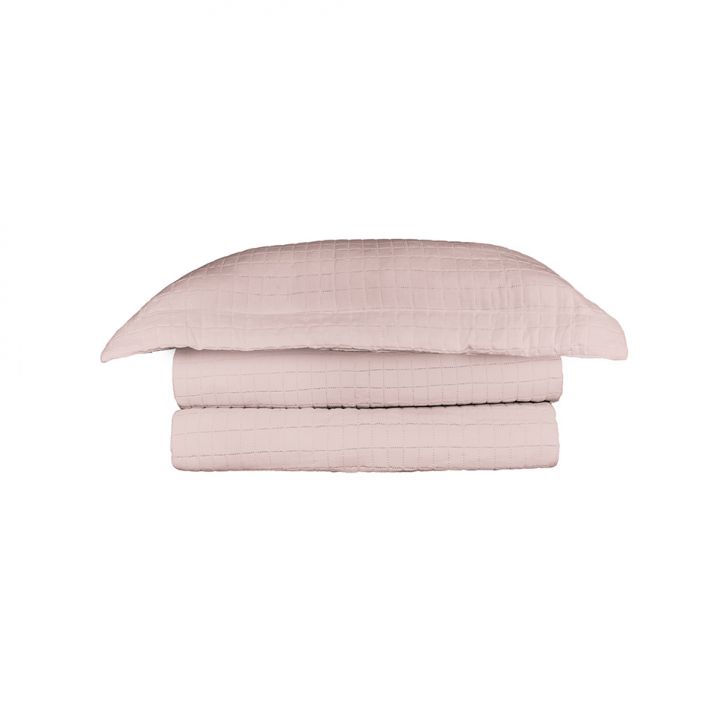 Colcha Solteiro Loft com 1 Fronha Rosê