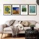Kit 4 Quadros Artes de Van Gogh 33x24cm - com vidro