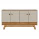 Buffet Aparador Ripado Estilo Retrô Tucson Nature Off-White