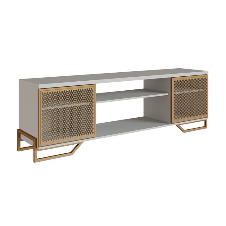 Rack Industrial Grille 2 Portas Arenas e Dourado 183 cm