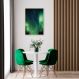 Quadro Aurora Boreal Finlândia 43x30 Filete Marfim