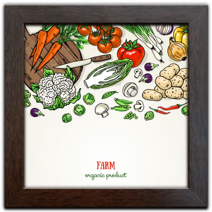 Quadro Decorativo c/ Moldura Lanches Hambúrguer Pizza Q-632