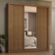 Guarda-Roupa Casal 3 Portas de Correr com Espelho 4 Gavetas Rustic Sublime Plus Madesa