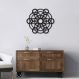Quadro Escultura Mandala de Circulos 90x80 Preto