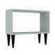 Mesa Lateral Olivia Cinza Cristal