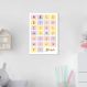 Quadro Infantil Didático Alfabeto 60x43 Filete Branco