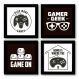 Quadro Decorativo Composê 40x40 Cm Game Geek