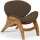 Poltrona Decorativa Orgânica Sala Living Kadosh L02 Suede Marrom - Lyam Decor