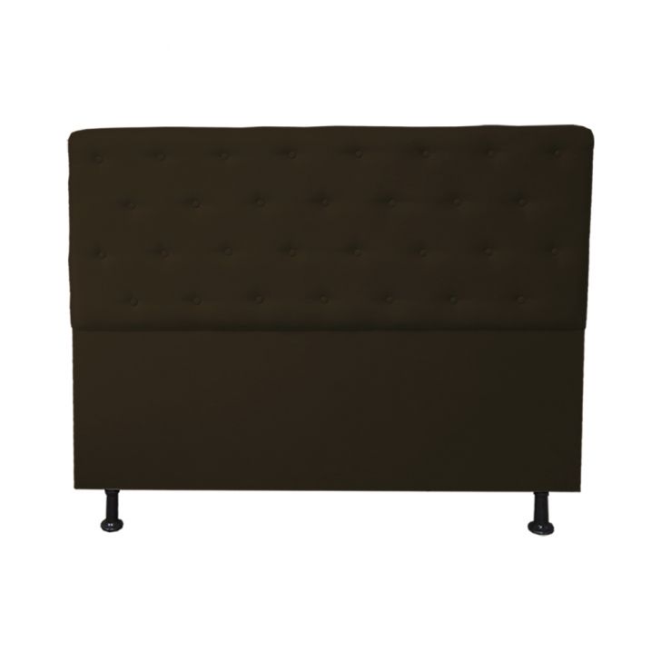 Cabeceira Solteiro Juliana 90cm Para Cama Box Suede Marrom - DS Estofados