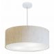 Pendente Cilíndrico Md-4079 Cúpula em Tecido 60x21cm Linho Bege - Bivolt