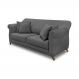 Sofá Decorativo 180cm 2 Lugares com 4 Almofadas Armstrong Suede Cinza G63 - Gran Belo