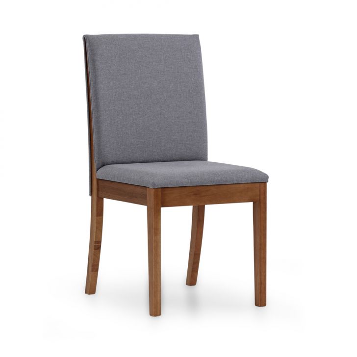 Cadeira Joanne Linho Cinza e Avelã