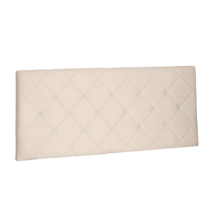 Cabeceira Painel Tânia Para Cama Box Solteiro 90 cm Suede Bege - D'Rossi