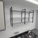 Prateleira industrial para cozinha aço cor preto prateleiras 30 cm cor cinza modelo ind11cc