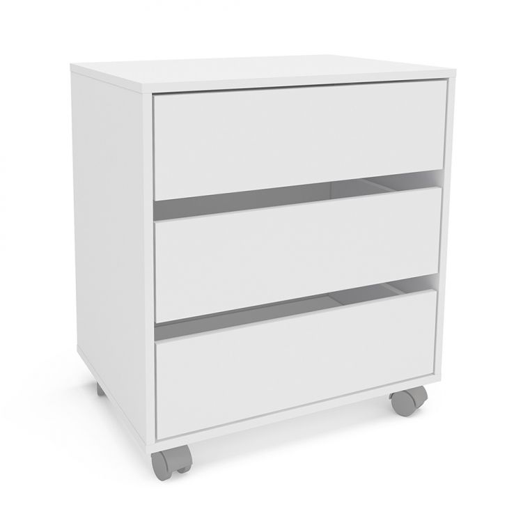 Gaveteiro Mauá 3 GV Branco 60 cm