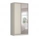 Image of Guarda-Roupa Solteiro com Espelho Tunas VII 2 Portas 3 Gavetas Branco NO482CL14DLHMOB