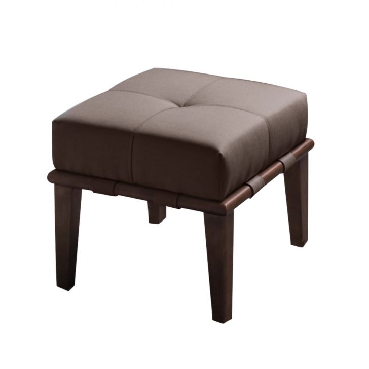 Puff Lívia Marrom e Imbuia 45 cm