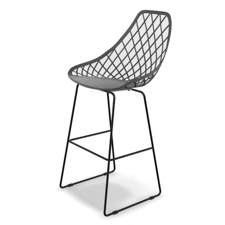 Banqueta Kaila Konkret e Preta