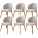 Kit 06 Cadeiras de Jantar e Estar Living Estofada Mia L02 Bouclê Bege - Lyam Decor