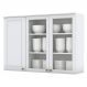 Armario Aereo 3 Portas Vidro MDF 120 cm Americana C363 Branco Henn
