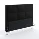 Cabeceira Maia 140 Para Cama De Casal Couro Artificial Preto Aradecor