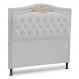 Cabeceira Estofada Cama Box Casal Queen Size Belize 160cm Corino Branco - Desk Design