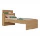 Cama de Solteiro para Colchão 188 x 78cm com Baú Embutido Multimóveis MP4229 Rustic