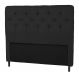 Cabeceira Solteiro 90cm Para Cama Box Ravena Suede Preto - DS Estofados