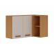 Armário Aéreo de Canto Essência 100% MDF 2 Portas Freijó e Off White