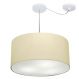 Pendente Cilíndrico Com Desvio Md-4251 Cúpula em Tecido 50x30cm Algodão Crú - Bivolt