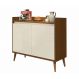 Buffet Aparador Retrô Delux 2 Portas Freijó com Off White - MoveisAqui