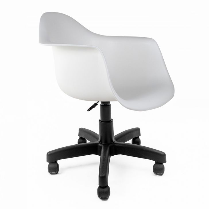 Cadeira de Escritório Secretária Office Preta e Branca