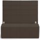 Kit Cabeceira Cama Box King 195cm com Calçadeira Roma W01 Suede Marrom - Lyam