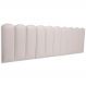 Cabeceira King Estofada Para Cama Box Kit 10 Placas Adesivas - Modelo Nuvem Courino Off White