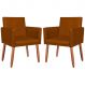2 Poltronas Resistente para Recepção Confortável Corino Escritório MOBLAN decor